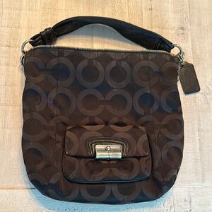 Coach Black Signature Shoulder Bag